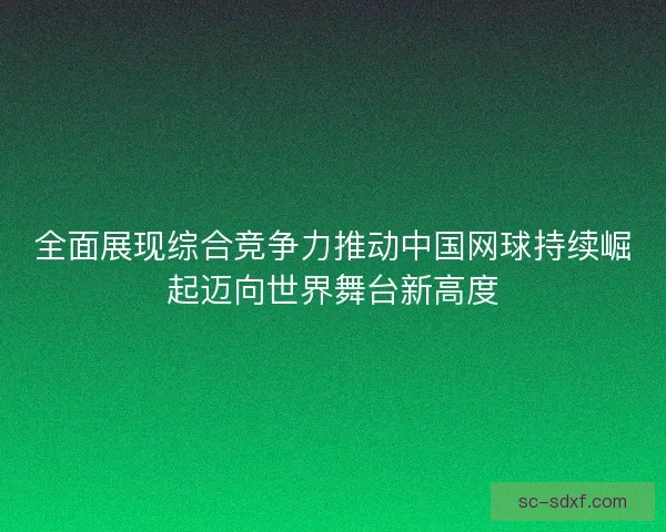 全面展现综合竞争力推动中国网球持续崛起迈向世界舞台新高度