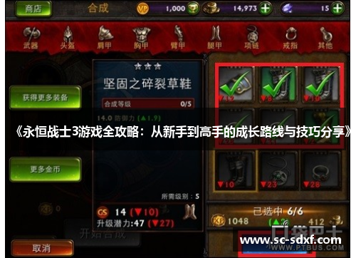 《永恒战士3游戏全攻略：从新手到高手的成长路线与技巧分享》